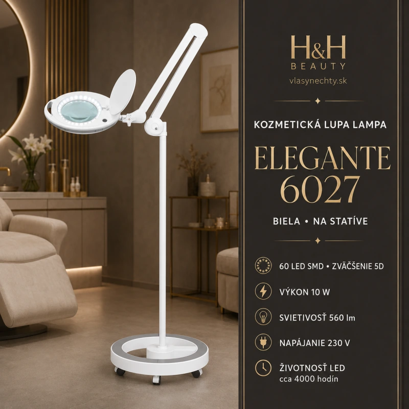 KOZMETICKÁ LUPA LAMPA ELEGANTE 6027 60 LED SMD 5D NA STATÍVE