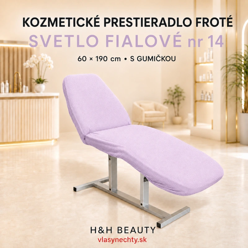 KOZMETICKÉ PRESTIERADLO FROTÉ SVETLO FIALOVÉ nr 14