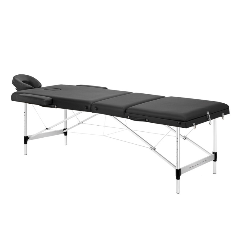 BALANCE – skladací masážny stôl, hliníkový, 3-segmentový, čierny 1