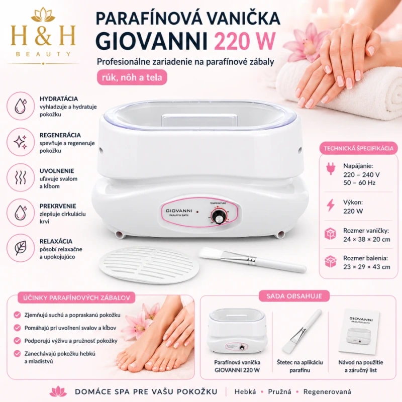 PARAFINOVÁ VANIČKA GIOVANNI 220W 2