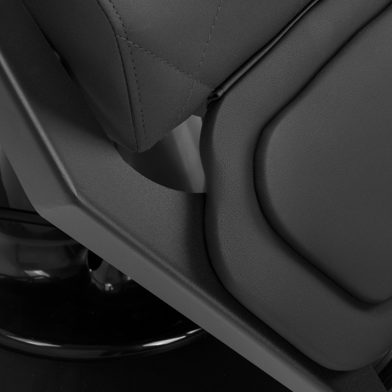 BARBERSKE KRESLO GABBIANO s čiernym rámom Čierna 13