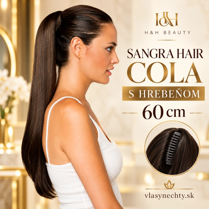 Sangra Hair príčesok COLA s hrebeňom 60cm