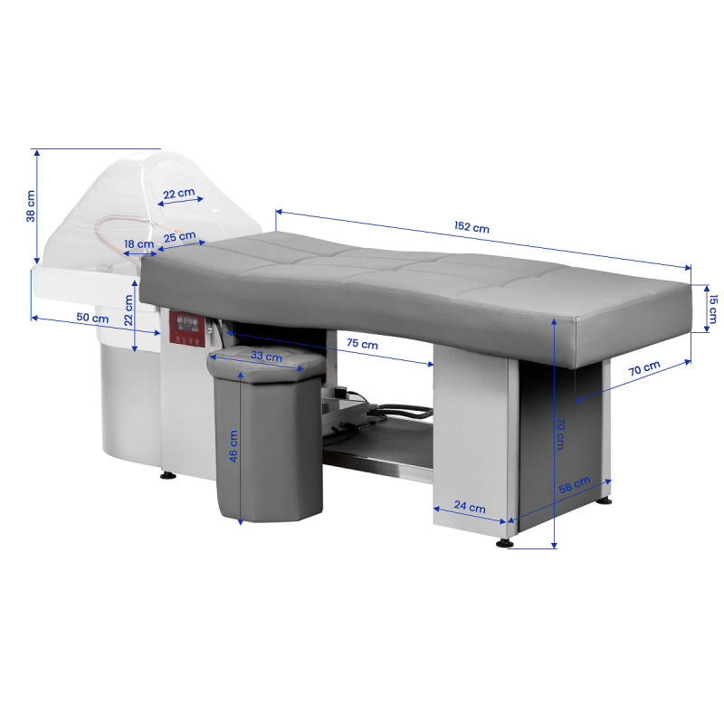 KADERNÍCKY UMÝVACÍ BOX GABBIANO Head Spa 017 šedý 16