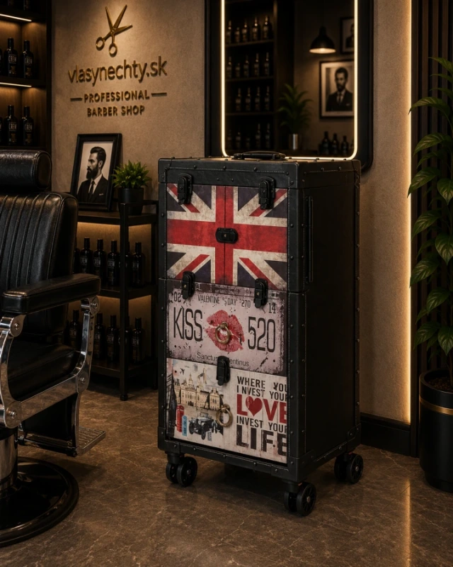 KADERNÍCKY / BARBERSKÝ VOZÍK GABBIANO C12 ČIERY 12