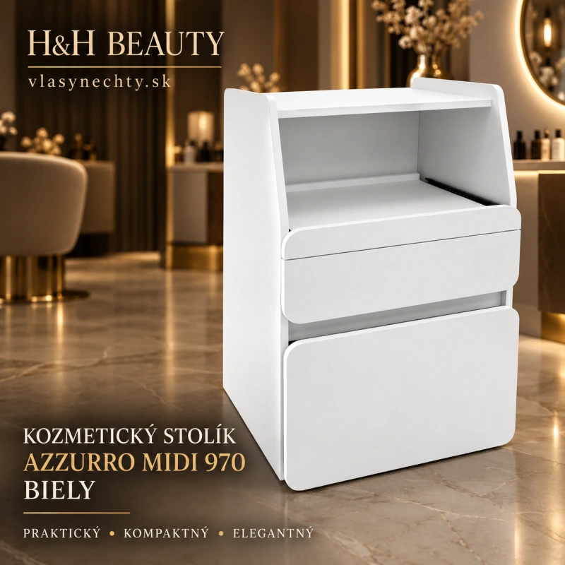 KOZMETICKÝ STOLÍK AZZURRO MIDI 970 BIELY
