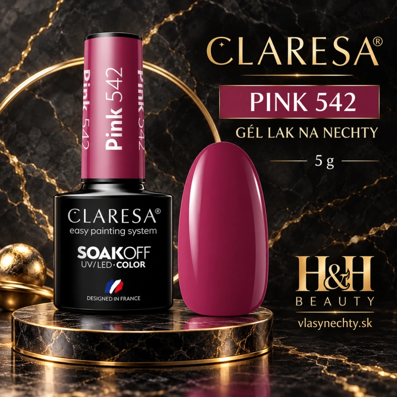 CLARESA GÉL LAK NA NECHTY PINK 542 -5g