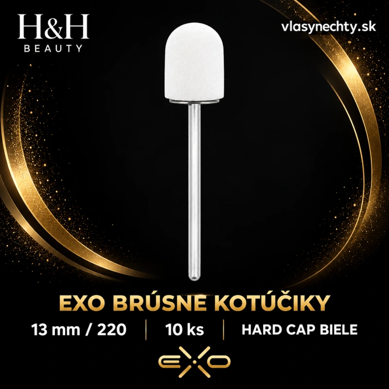 EXO BRÚSNE KOTÚČIKY 13mm/220 10 KS. HARD CAP BIELE