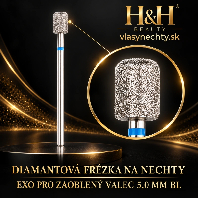 DIAMANTOVÁ FRÉZKA NA NECHTY EXO PRO ZAOBLENÝ VALEC 5,0MM BL