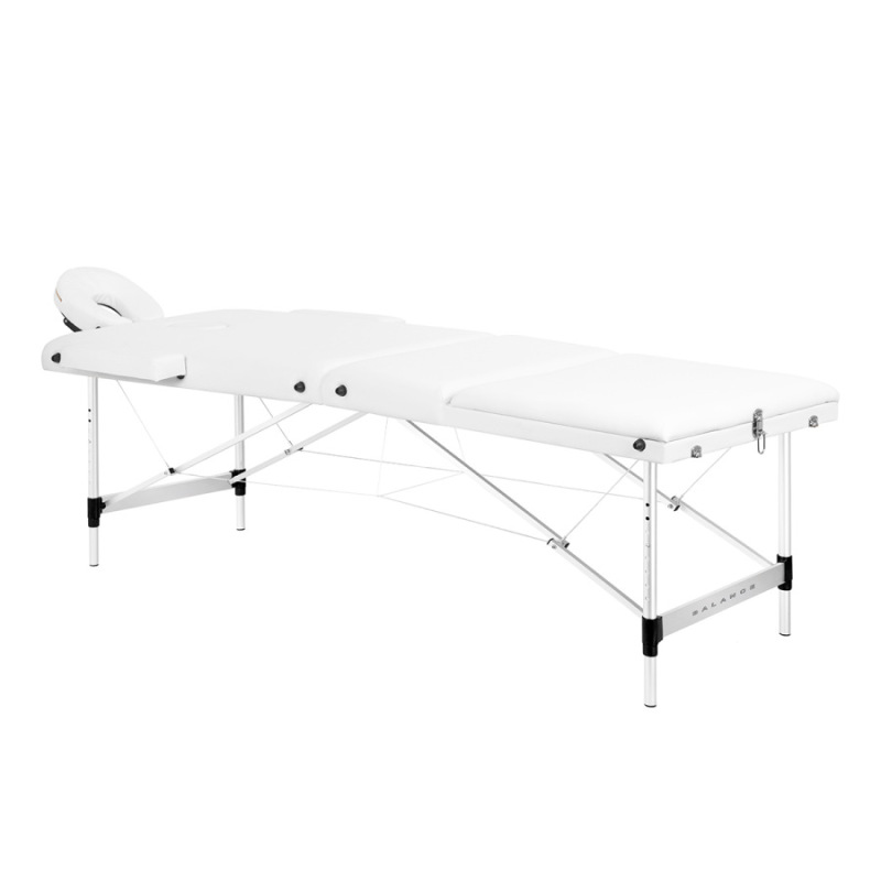 BALANCE – skladací masážny stôl, hliníkový, 3-segmentový, biely 1