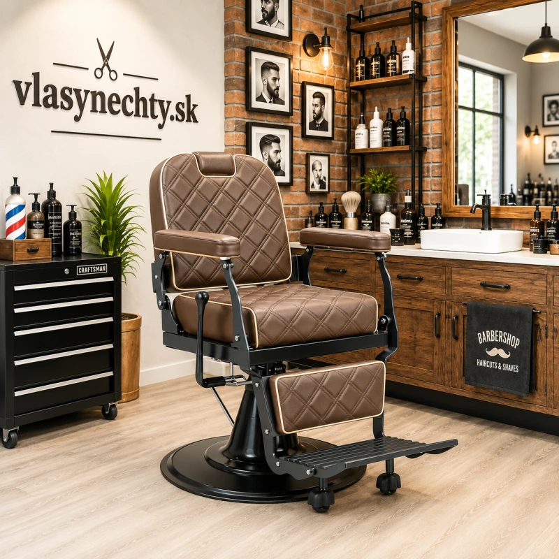 BARBERSKE KRESLO CARLOS HNEDÉ