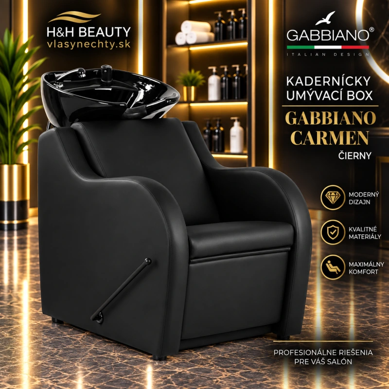 KADERNÍCKY UMÝVACÍ BOX GABBIANO Gabbiano CARMEN čierny
