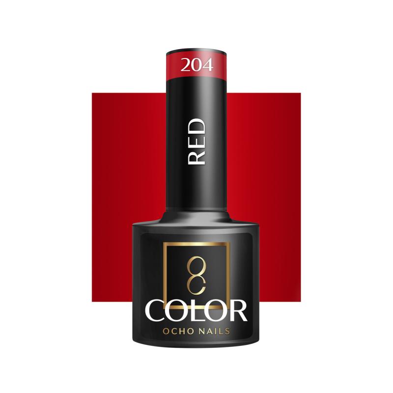 OCHO NAILS HYBRIDNÝ LAK NA NECHTY red 204 -5 g