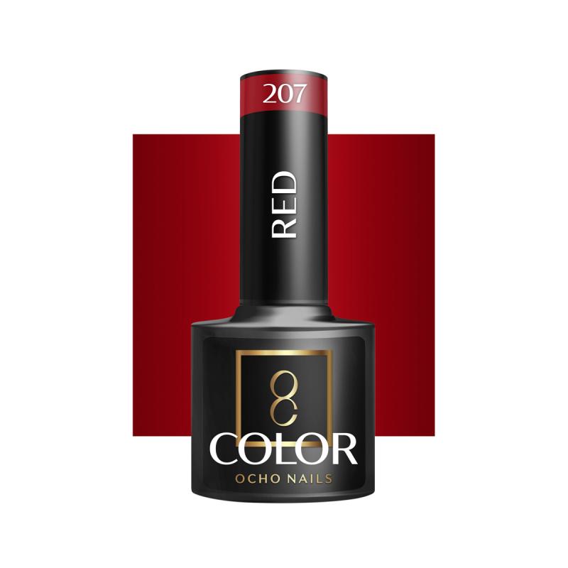 OCHO NAILS HYBRIDNÝ LAK NA NECHTY red 207 -5 g