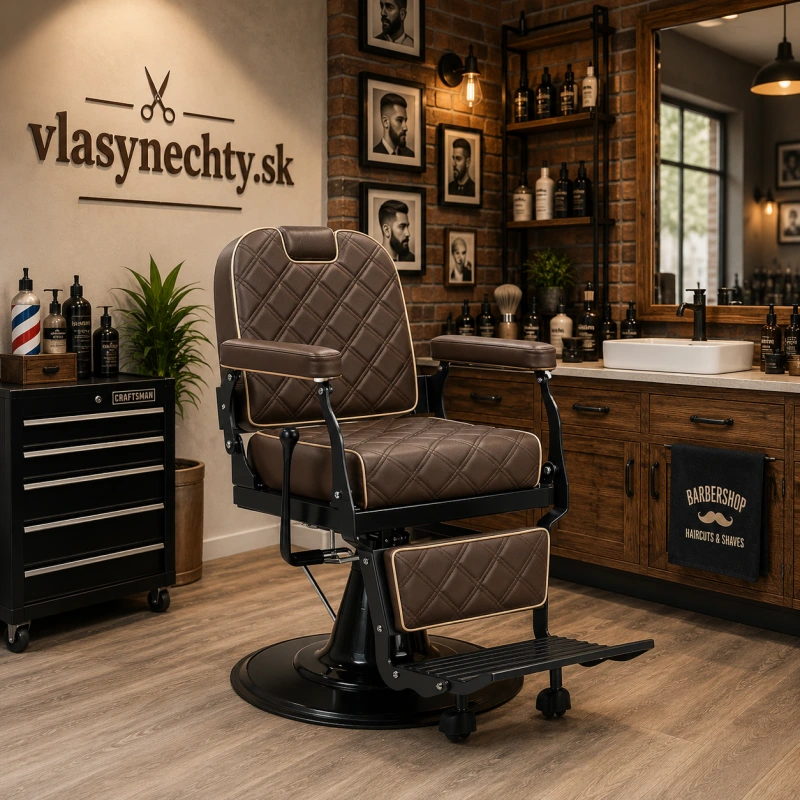 BARBERSKE KRESLO CARLOS HNEDÉ