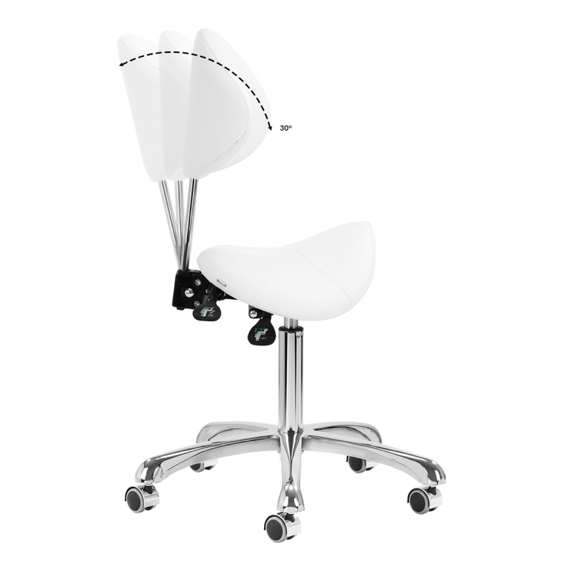 Taboret kosmetyczny 1004 Giovanni biały 9