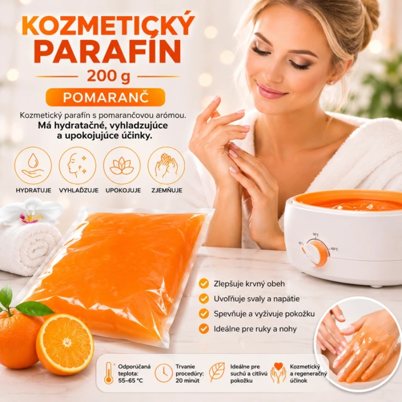 KOZMETICKÝ PARAFÍN 200G POMARANČ 4