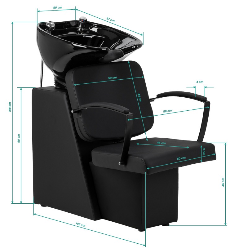 Myjnia fryzjerska Hair System Edge Noir czarna 14