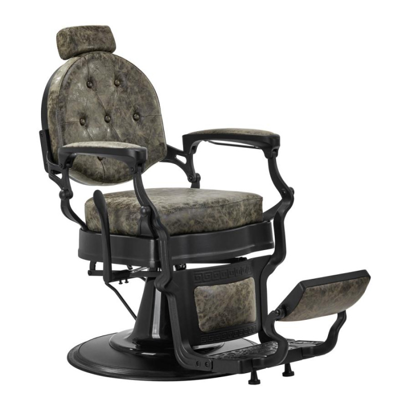 BARBERSKE KRESLO GABBIANO PRESIDENT Old Leather zelené 18