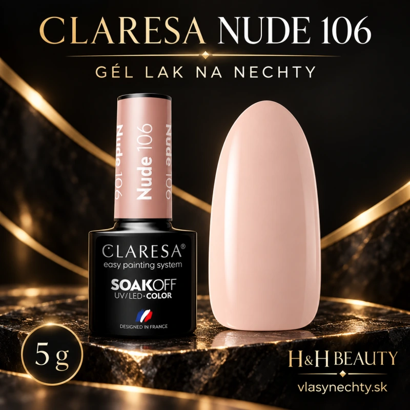 CLARESA GÉL LAK NA NECHTY NUDE 107 - 5g