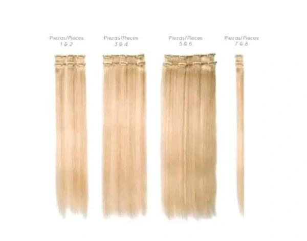 SANGRA HAIR TWENTY 160 , 8 kusov. Prírodné clip-in extenzie s hmotnosťou 160 g.