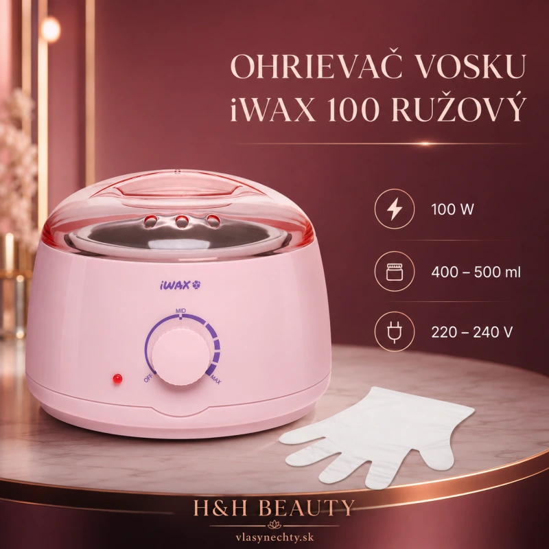 OHRIEVAČ DEPILAČNÉHO VOSKU V PLECHOVKE iWAX 100 RUŽOVÝ