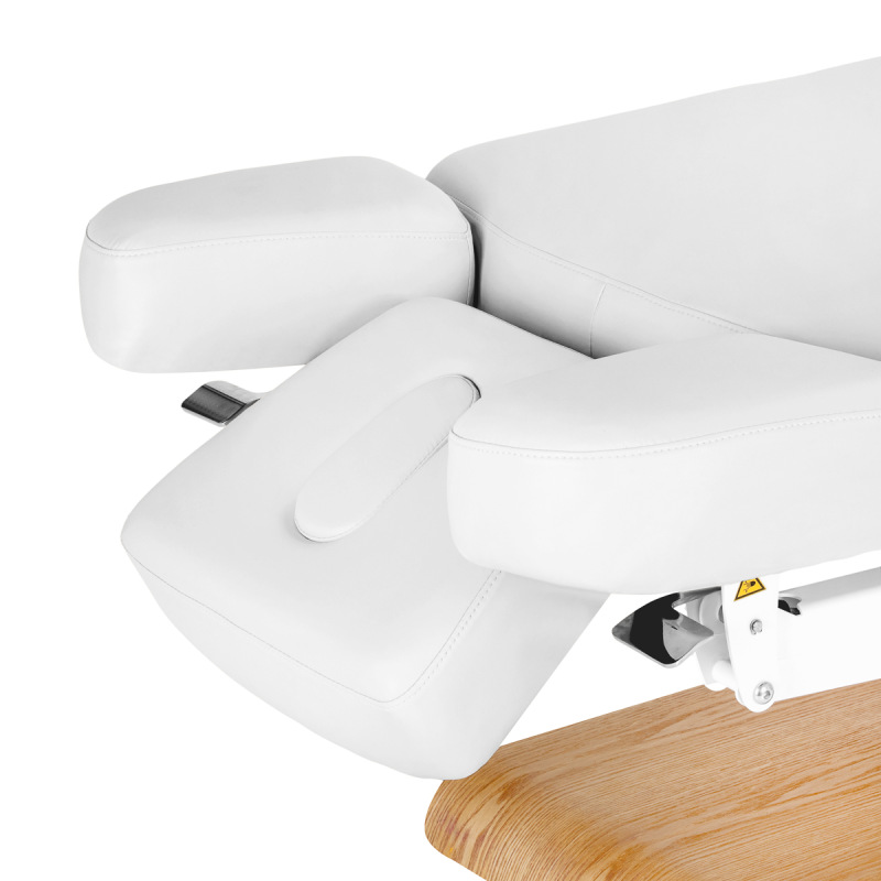 KOZMETICKÉ SPA LEHÁTKO Sillon Relax SPA, bielé s svetlo hnedou základňou 11
