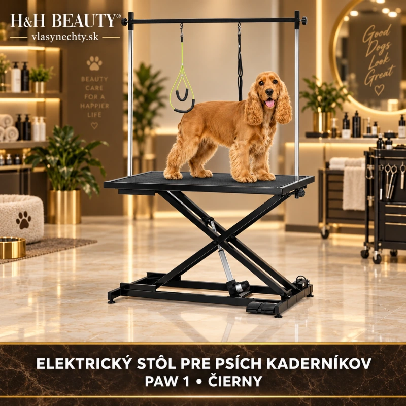 Elektrický stôl pre psích kaderníkov PAW 1 čierny