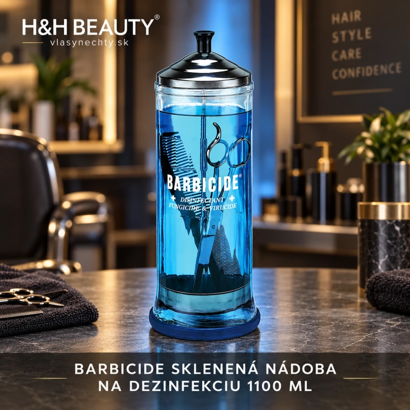 BARBICIDE SKLENENÁ NÁDOBA NA DEZINFEKCIU 1100ML