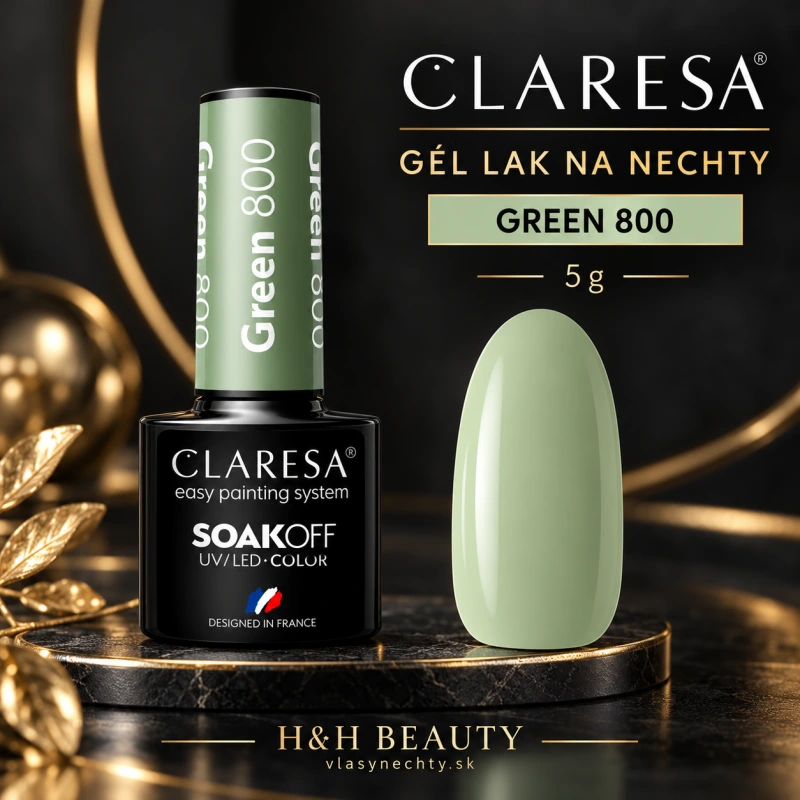 CLARESA GÉL LAK NA NECHTY GREEN 800 - 5g