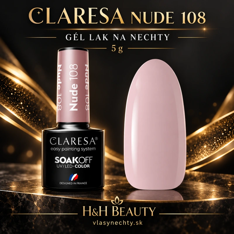 CLARESA GÉL LAK NA NECHTY NUDE 108 - 5g
