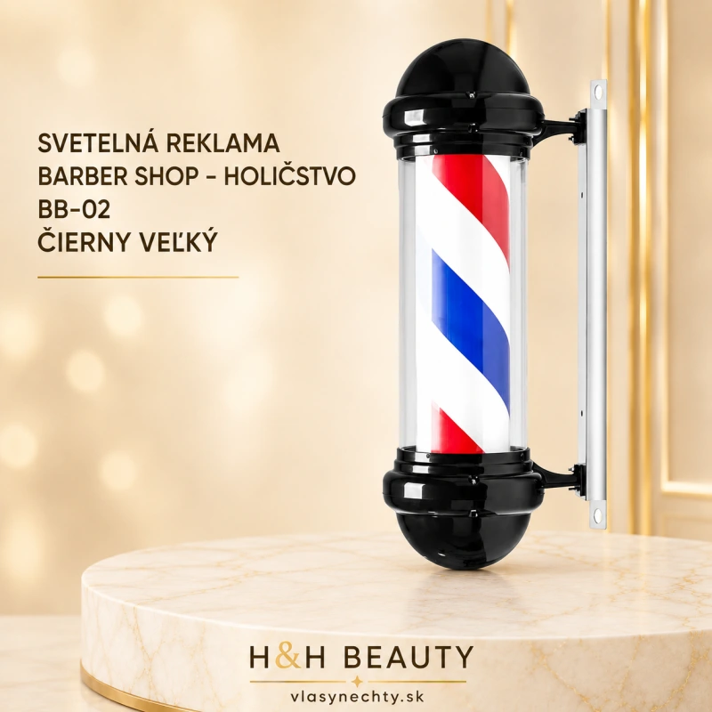 SVETELNÁ REKLAMA BARBER SHOP - HOLIČSTVO BB-02 čierny veľký