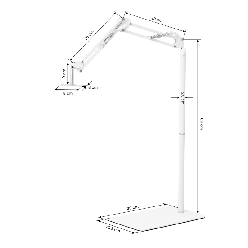 Stojan na UV/LED lampy na pedikúru biely 5