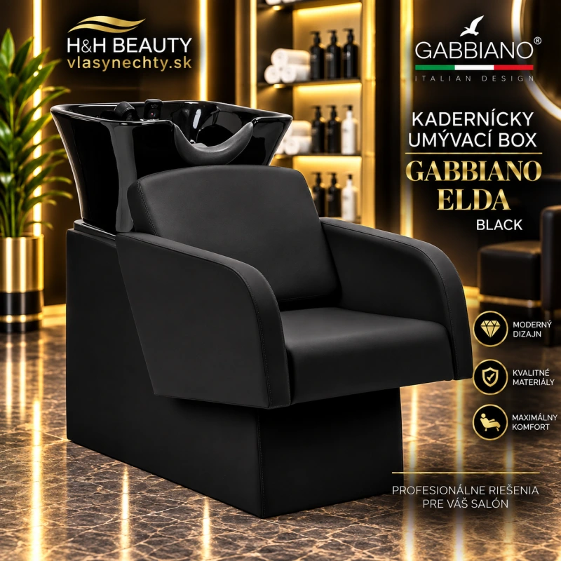 KADERNÍCKY UMÝVACÍ BOX GABBIANO Elda Black