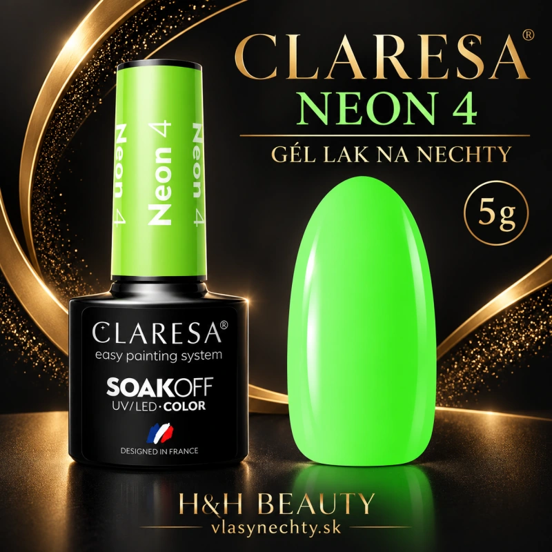 CLARESA GÉL LAK NA NECHTY NEON 4 - 5g