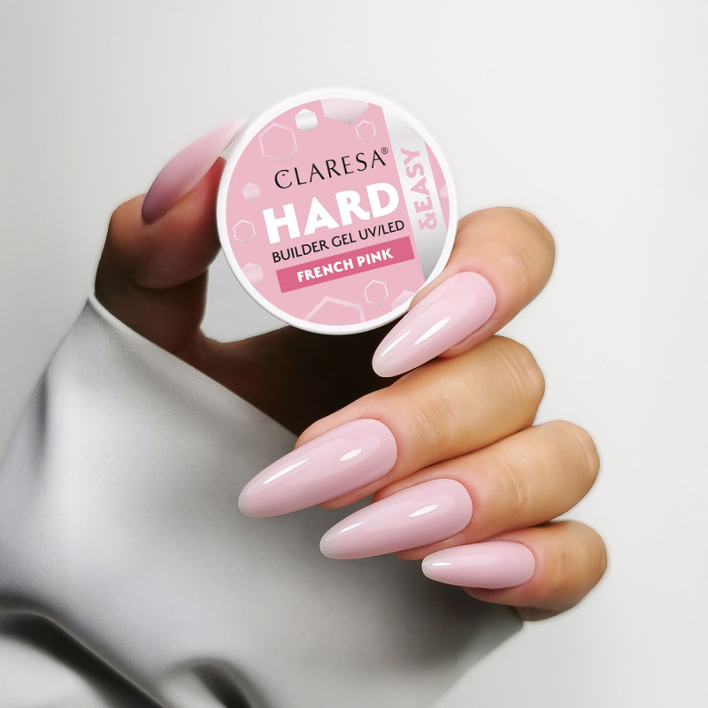 CLARESA ŻEL BUDUJĄCY HARD&EASY BUILDER GEL FRENCH PINK 12g 4