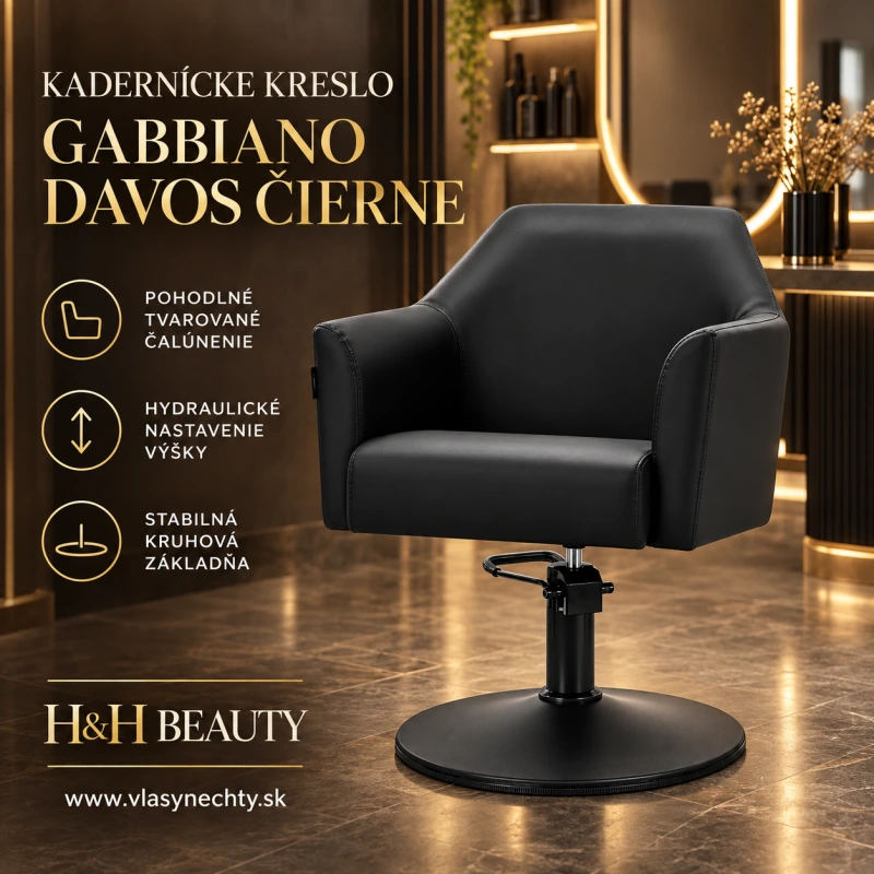 KADERNÍCKE KRESLO GABBIANO Davos čierne