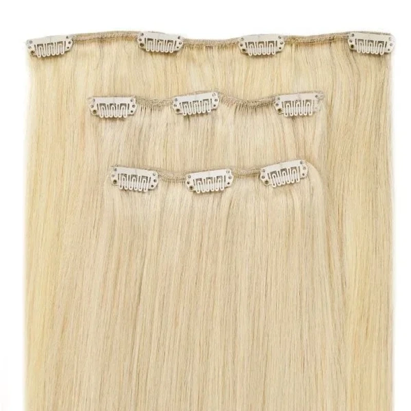 SANGRA HAIR TWENTY 75 – Prírodné clip-in vlasy, 50 cm celková dĺžka, 3 kusy 1