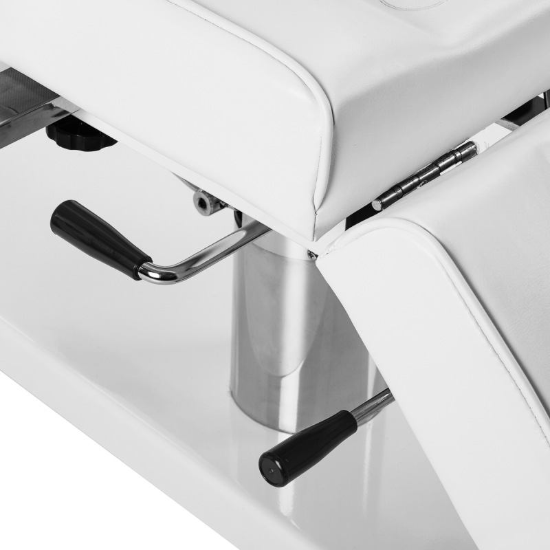 Fotel kosmetyczny hydrauliczny Sillon A 210DH z kołyską biały 10