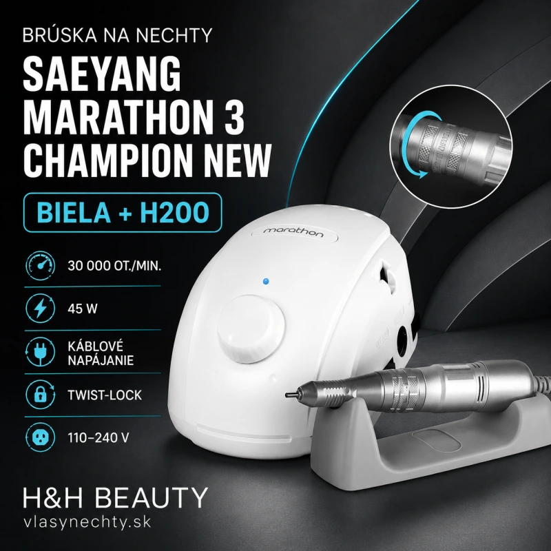 Brúska na nechty Saeyang Marathon 3 Champion NEW biela + H200
