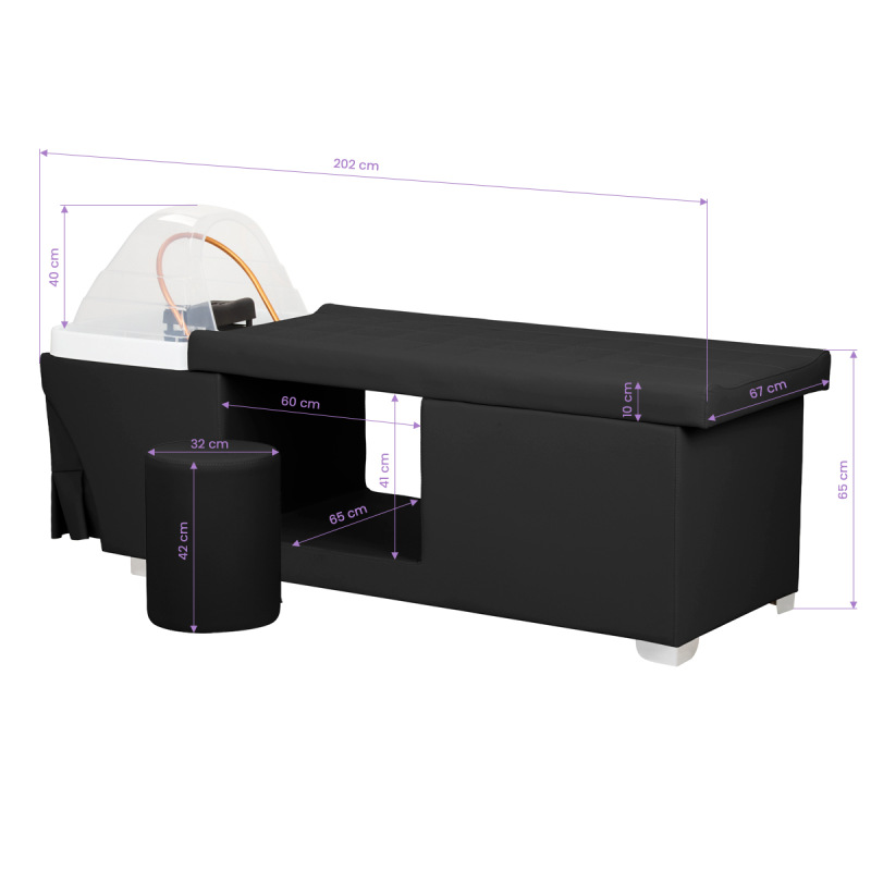 KADERNÍCKY UMÝVACÍ BOX GABBIANO Head Spa Maldives – čierny 19