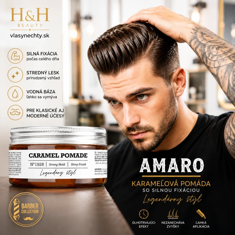 AMARO Karamelová Pomáda so silnou fixáciou "Legendárny štýl" 100ml