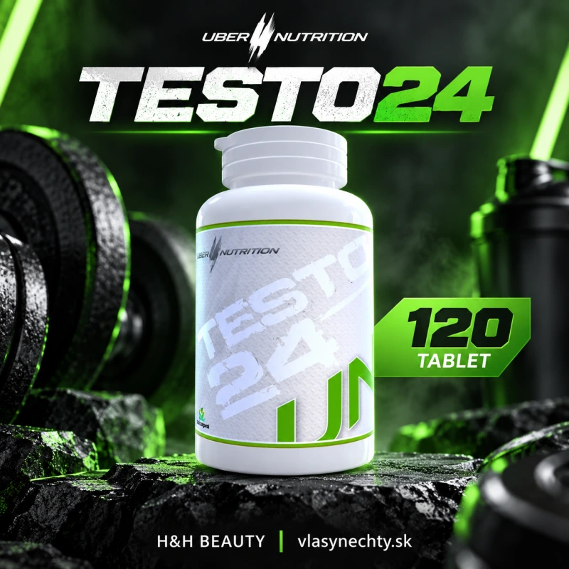 Uber Nutrition Testo24 120 tabliet - Najsilnejší legálne schválený stimulant testosterónu 8