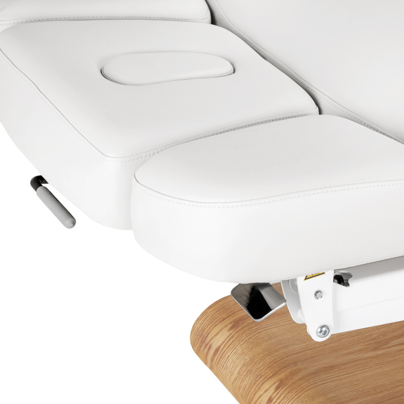 KOZMETICKÉ SPA LEHÁTKO Sillon Relax SPA, bielé s svetlo hnedou základňou 6