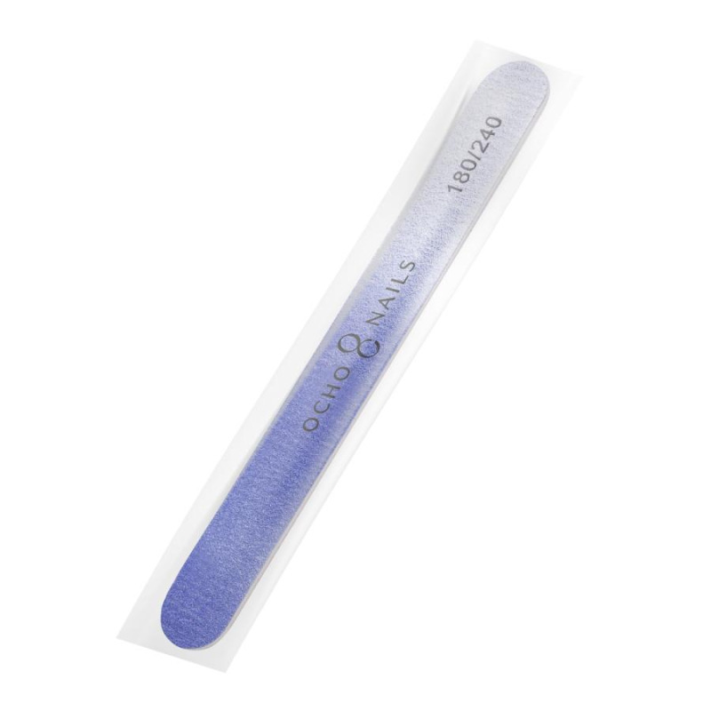 Ocho Nails rovný pilník 180/240 1 ks safe pack farba 5