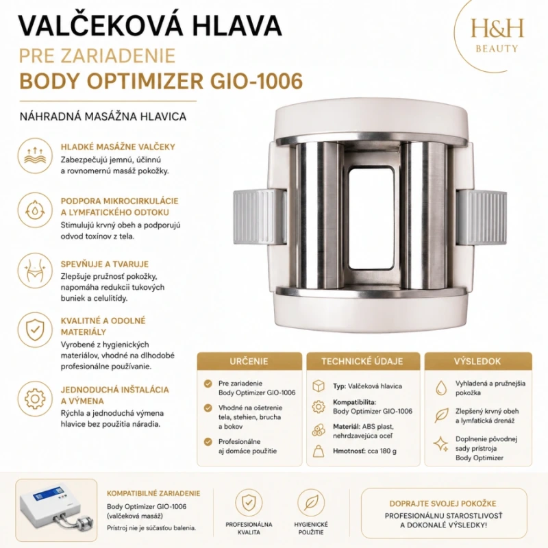Valčeková hlava pre zariadenie Body Optimizer Gio-1006 2