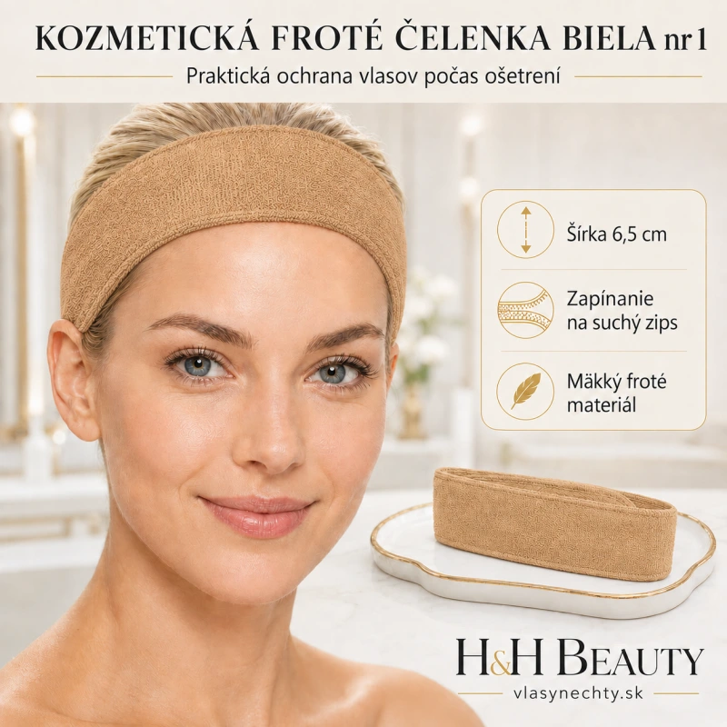 KOZMETICKÁ FROTÉ ČELENKA BÉŽOVÁ nr 25