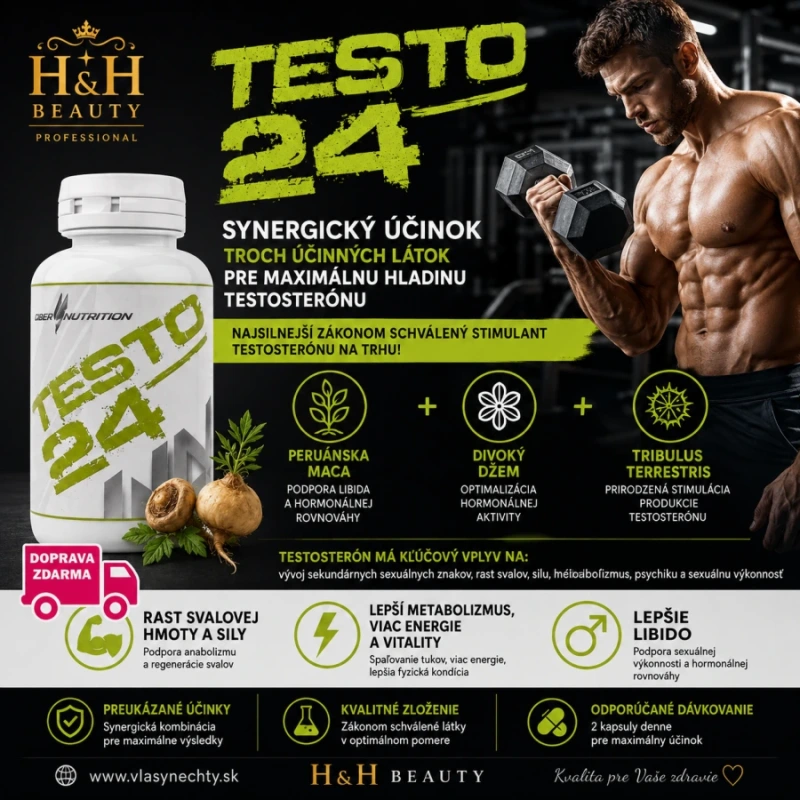 Uber Nutrition Testo24 120 tabliet - Najsilnejší legálne schválený stimulant testosterónu 2