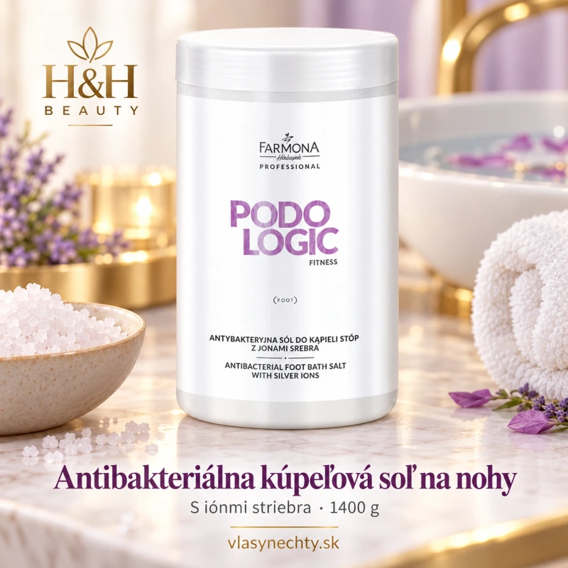 FARMONA PODOLOGIC FITNESS Antibakteriálna kúpeľová soľ na nohy s iónmi striebra 1400g