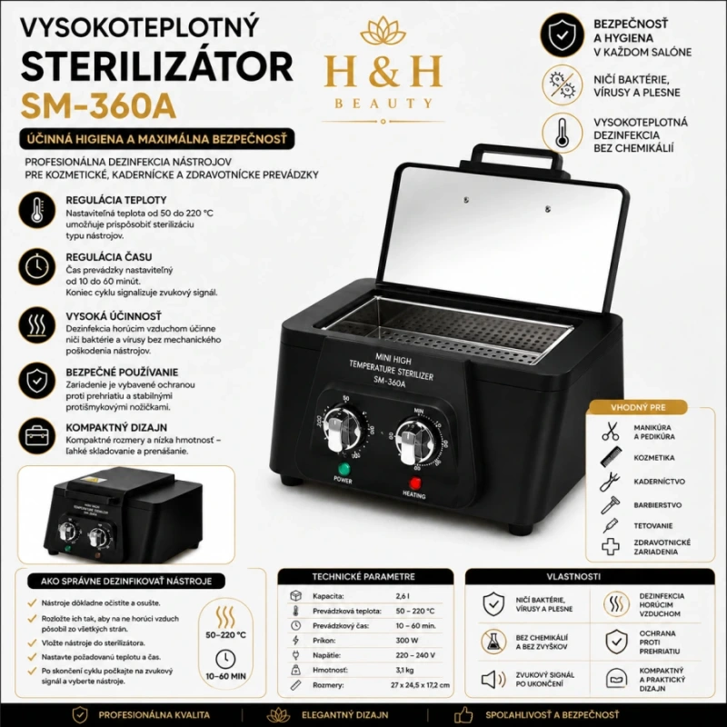 Vysokoteplotný sterilizátor SM-360A 3