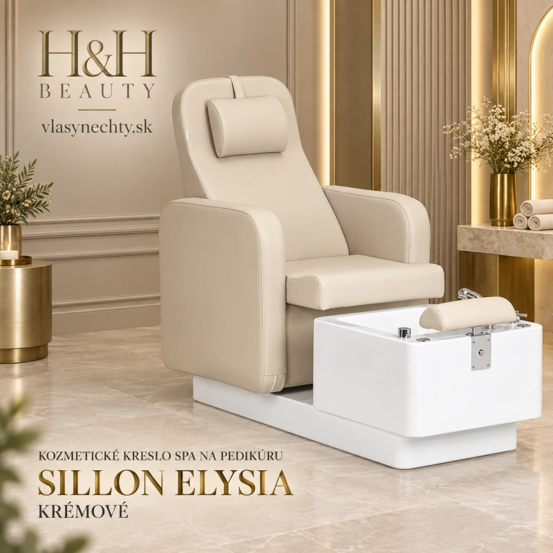 Kozmetické kreslo SPA na pedikúru Sillon Elysia krémový